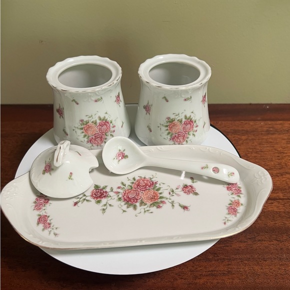 Kato Kogei (Nagoya Japan) 5 Piece Serving Set - Picture 2 of 5